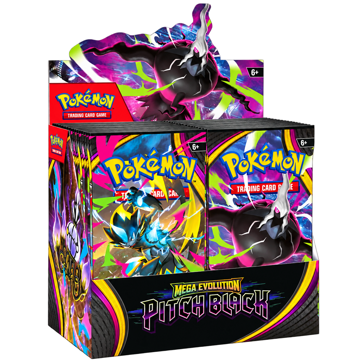 Pokémon Kártyajáték: Mega Evolution – Pitch Black kiegészítő doboz (36 csomag)