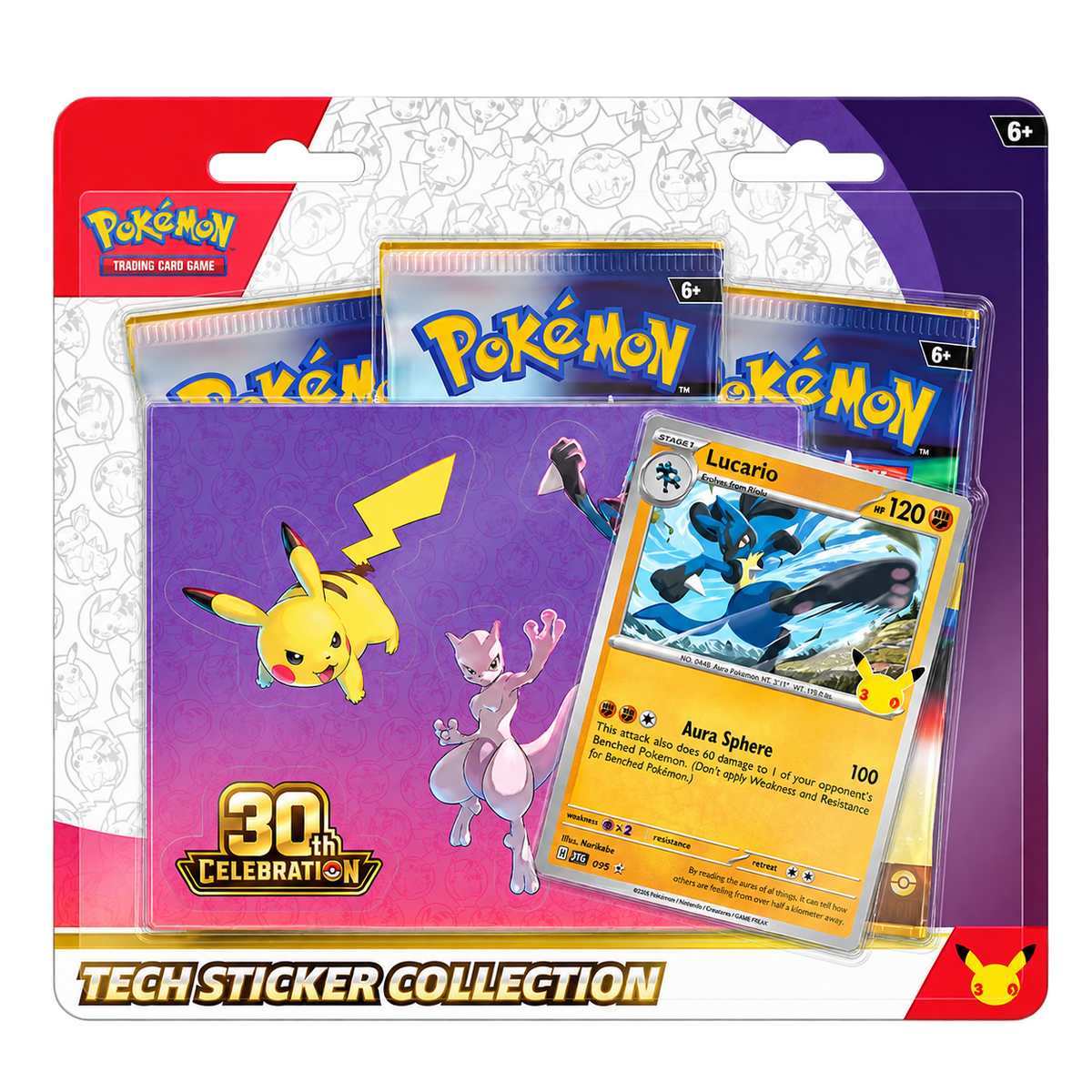 Pokémon TCG: 30. évfordulós kiadás – Tech Sticker Collection (Lucario)